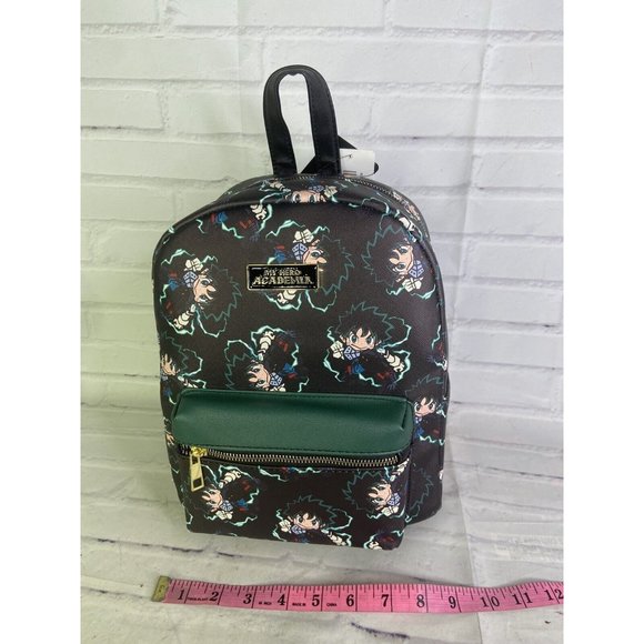 My Hero Academia Deku Izuku Midoriya Chibi All Over Print Mini Backpack Bag NEW